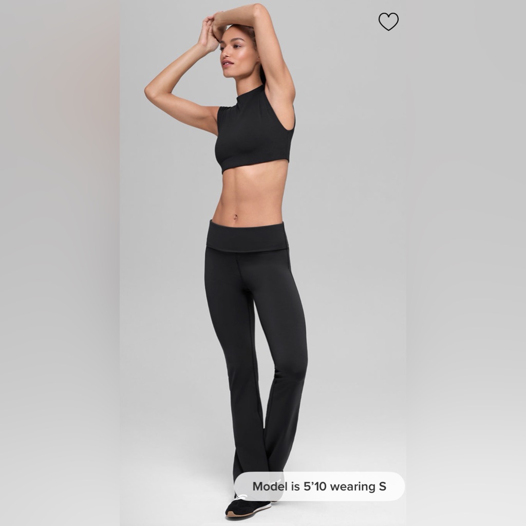 Alo Foldover Flare Leggings Size Small, Brand New With Tags